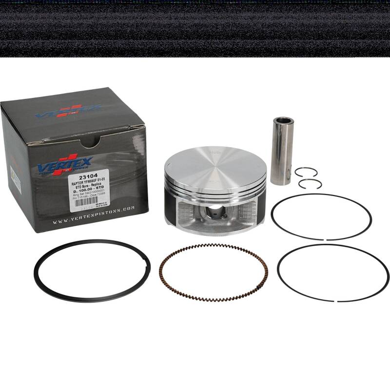 Vertex Pistons Vertex Piston 02-08 Yamaha YFM 660 F Grizzly 4x4 660cc Cast Replica Piston Kit