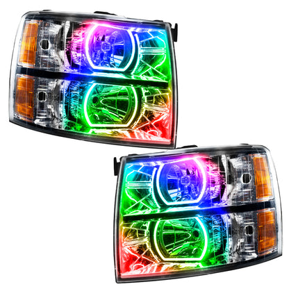 ORACLE Lighting Oracle 07-13 Chevrolet Silverado SMD HL - Square Style - ColorSHIFT w/o Controller