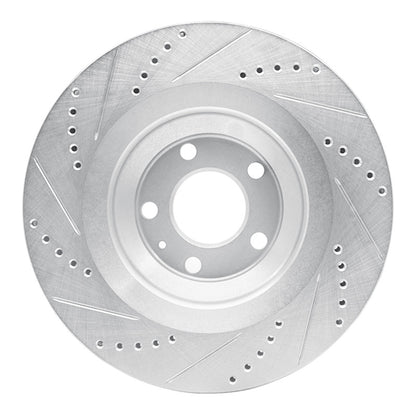 R1 Concepts R1 05-11 Audi A6 Quattro Rear Right Drilled & Slotted Silver Brake Rotor