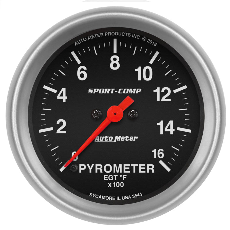 AutoMeter Gauge Pyrometer (Egt) 2-5/8in. 1600 Deg. F Digital Stepper Motor Sport-Comp