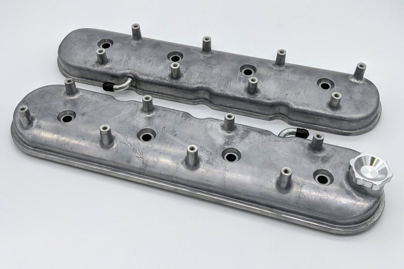 Granatelli Motor Sports Granatelli 96-22 GM LS Standard Valve Cover w/Angled Coil Mount - Cast Finish (Pair)