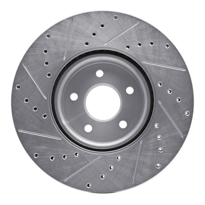 R1 Concepts R1 04-19 Ford Escape Front Right Drilled & Slotted Silver Brake Rotor