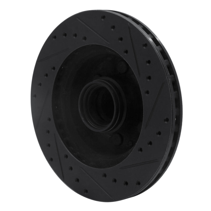 R1 Concepts R1 91-96 Dodge Dakota RWD Front Left Drilled & Slotted Black Brake Rotor