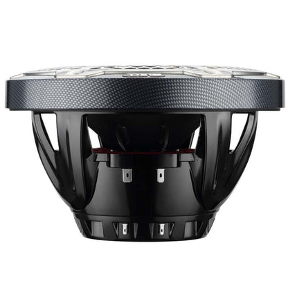 DS18 Hybrid Marine Speaker w/ Driver And RGB LEDs 8in 2-Way 350 Watts RMS 4 ohm Crbn Fiber w/ Cover