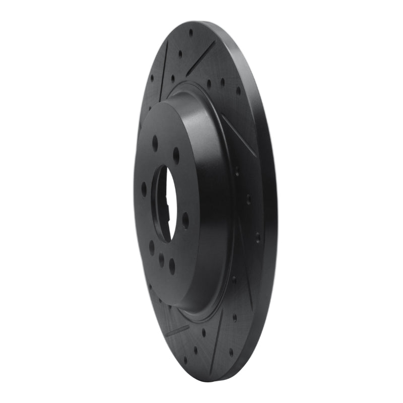 R1 Concepts R1 11-15 VPG MV-1 Rear Left Drilled & Slotted Black Brake Rotor