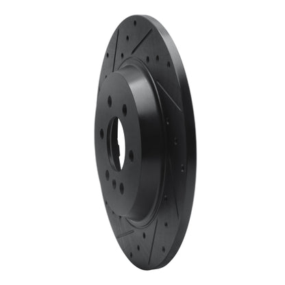 R1 Concepts R1 11-15 VPG MV-1 Rear Left Drilled & Slotted Black Brake Rotor