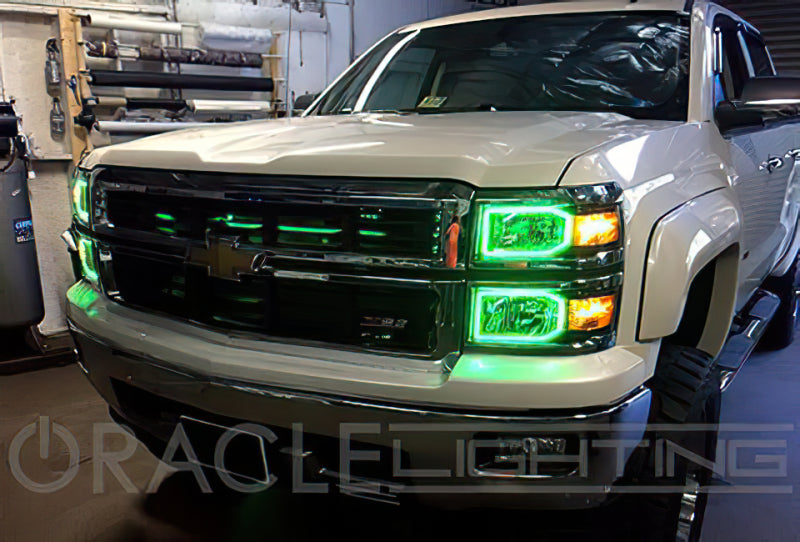 ORACLE Lighting Oracle Chevrolet Silverado 14-15 Halo Kit Non-Projector Style - ColorSHIFT