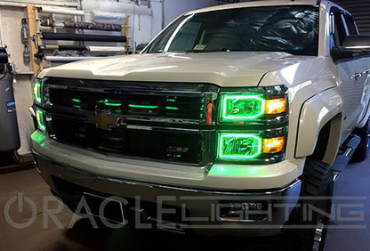 ORACLE Lighting Oracle Chevy Silverado 14-15 Halo Kit Non-Projector Style - ColorSHIFT w/ 2.0 Controller