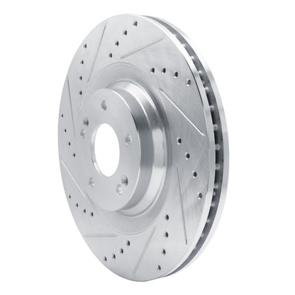 R1 Concepts R1 19-22 Hyundai Veloster N Front Left Drilled & Slotted Silver Brake Rotor