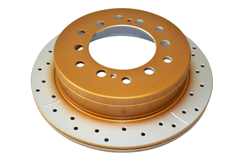 DBA 10-23 Lexus GX460 Rear Street Series Drilled & Slotted Rotor w/Gold Hat