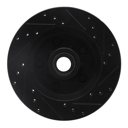 R1 Concepts R1 88-94 Chevrolet C1500 Front Left Drilled & Slotted Black Brake Rotor