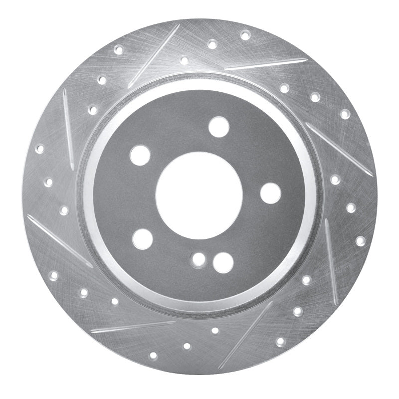 R1 Concepts R1 03-16 Mercedes-Benz E200 (Latin America) Rear Left Drilled & Slotted Silver Brake Rotor