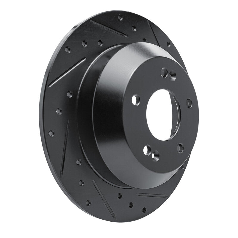 R1 Concepts R1 15-20 Kia Sorento Rear Right Drilled & Slotted Black Brake Rotor