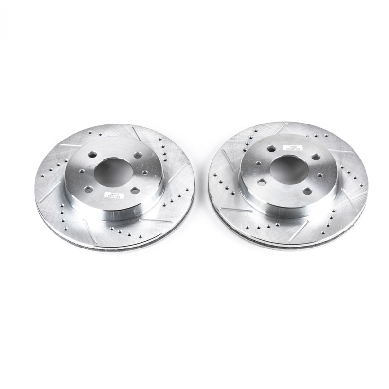 PowerStop Power Stop 91-92 Saturn SC Front Evolution Drilled & Slotted Rotors - Pair
