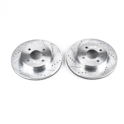 PowerStop Power Stop 91-92 Saturn SC Front Evolution Drilled & Slotted Rotors - Pair