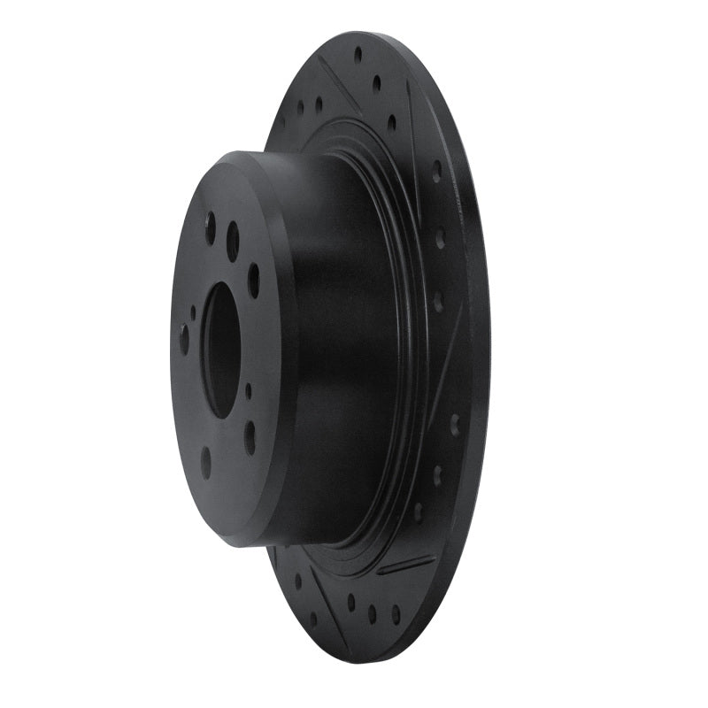 R1 Concepts R1 95-99 Toyota AVALON Rear Right Drilled & Slotted Black Brake Rotor