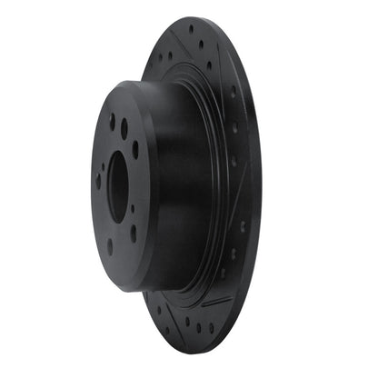 R1 Concepts R1 95-99 Toyota AVALON Rear Right Drilled & Slotted Black Brake Rotor