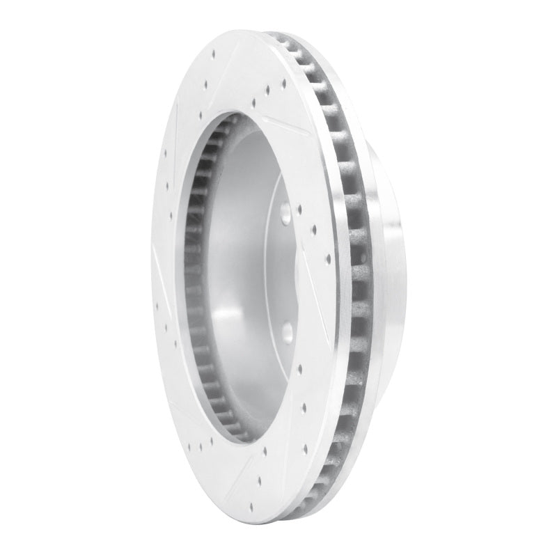 R1 Concepts R1 00-01 Dodge Ram 1500 Pickup Front Right Drilled & Slotted Silver Brake Rotor