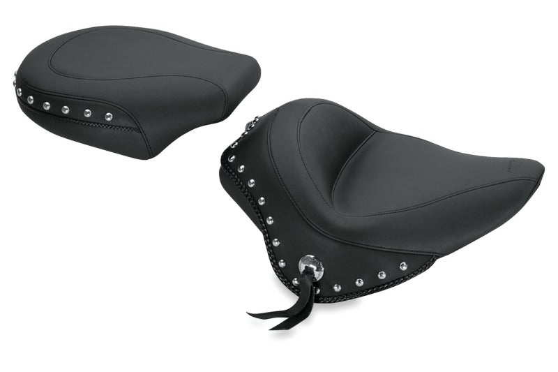 Mustang Motorcycle Mustang 11-13 Harley Blackline,12-17 Slim/Slim S Wide Stud Touring Solo Seat w/Studs - Black