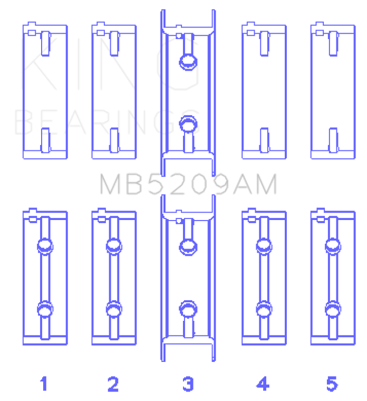 King Engine Bearings Mitsubishi 4G63/64/DOHC (Size +0.75mm) Main Bearing Set
