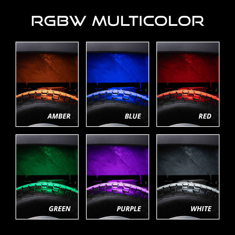 Diode Dynamics Stage Series SXS Rock Light Installer Kit - RGBW M8 w/Controller (8-pack)