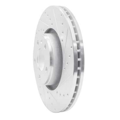 R1 Concepts R1 05-11 Audi A6 Quattro Front Right Drilled & Slotted Silver Brake Rotor
