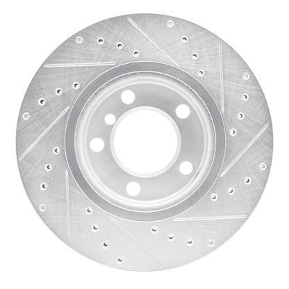 R1 Concepts R1 11-16 Mini Cooper Countryman Front Left Drilled & Slotted Silver Brake Rotor