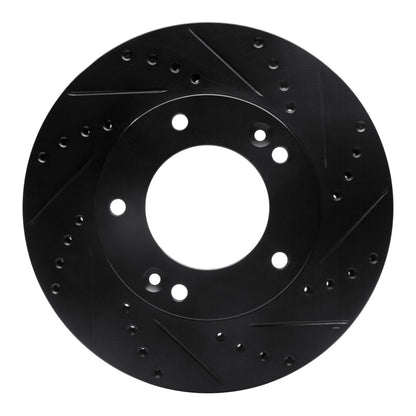 R1 Concepts R1 03-06 Kia Sorento Front Right Drilled & Slotted Black Brake Rotor