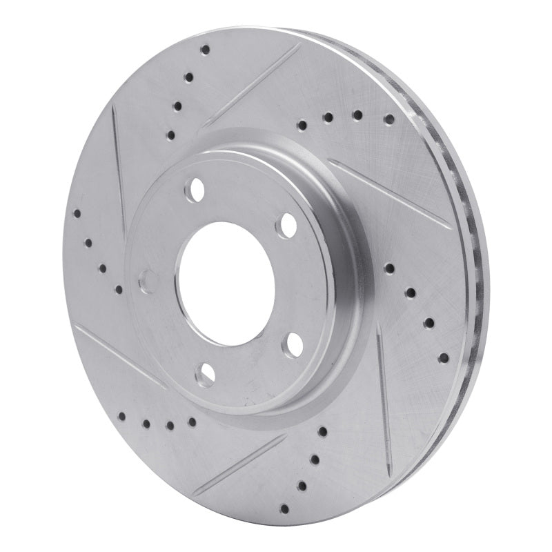 R1 Concepts R1 07-08 Ford Edge Front Left Drilled & Slotted Silver Brake Rotor