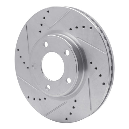 R1 Concepts R1 07-08 Ford Edge Front Left Drilled & Slotted Silver Brake Rotor