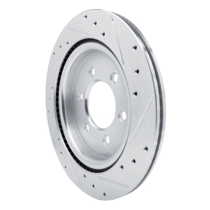 R1 Concepts R1 21-25 Ford BRONCO Rear Left Drilled & Slotted Silver Brake Rotor