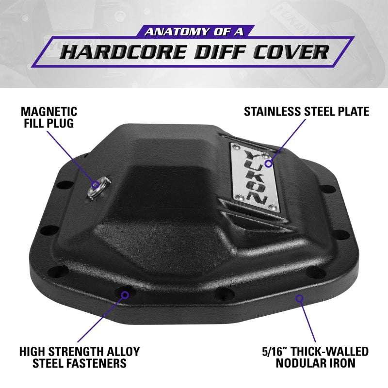 Yukon Gear & Axle Yukon Gear Hardcore Front Nodular Iron Cover for Jeep Wrangler JL Dana 44/210mm