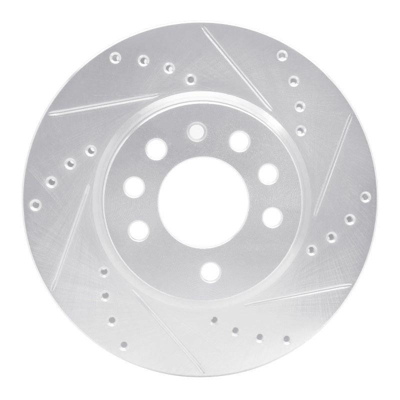 R1 Concepts R1 94-96 Saab 900 Front Right Drilled & Slotted Silver Brake Rotor