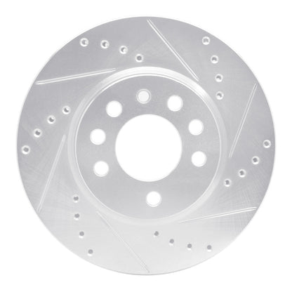 R1 Concepts R1 94-96 Saab 900 Front Right Drilled & Slotted Silver Brake Rotor