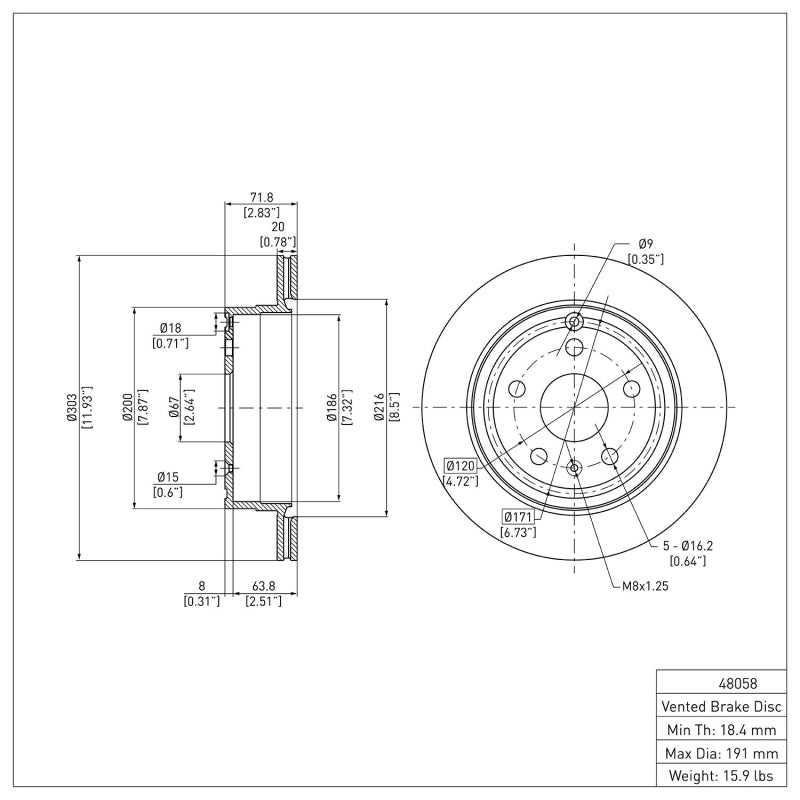 DFC 10-17 Chevrolet Equinox Rear Brake Rotor