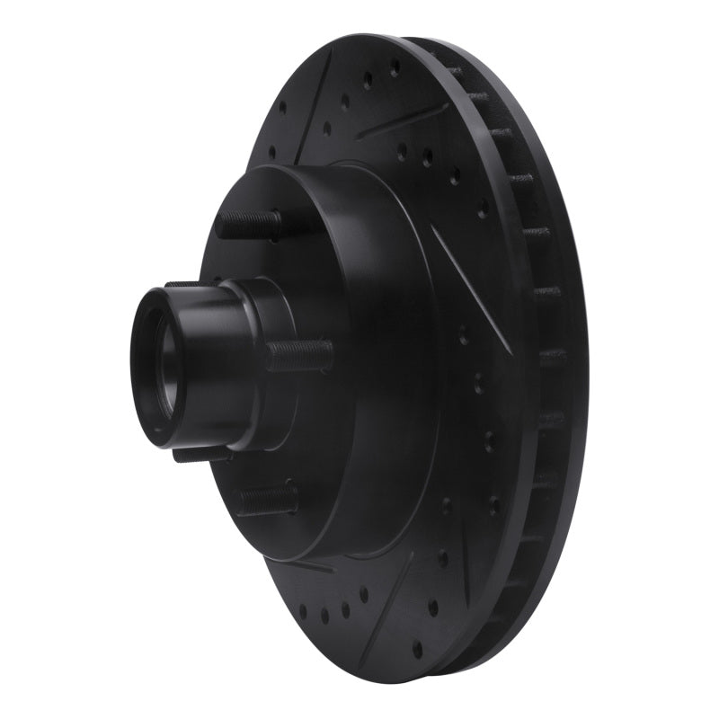 R1 Concepts R1 69-96 Buick Riviera Front Left Drilled & Slotted Black Brake Rotor