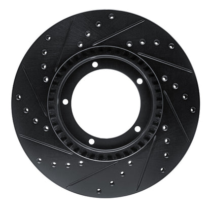 R1 Concepts R1 67-88 Porsche 911 Front Right Drilled & Slotted Black Brake Rotor