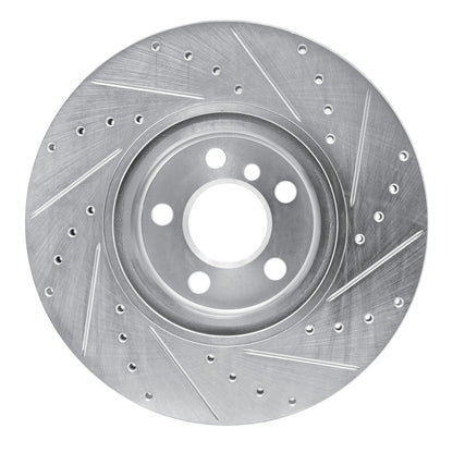 R1 Concepts R1 15-25 BMW 228I Gran Coupe Front Left Drilled & Slotted Silver Brake Rotor