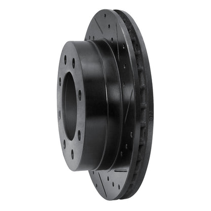 R1 Concepts R1 03-05 Chevrolet Silverado 1500 Rear Right Drilled & Slotted Black Brake Rotor