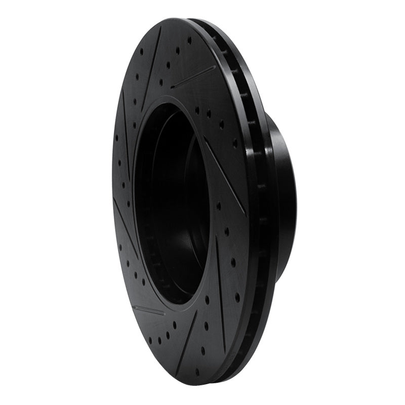 R1 Concepts R1 96-03 BMW 525I (USA/Canada) Front Right Drilled & Slotted Black Brake Rotor
