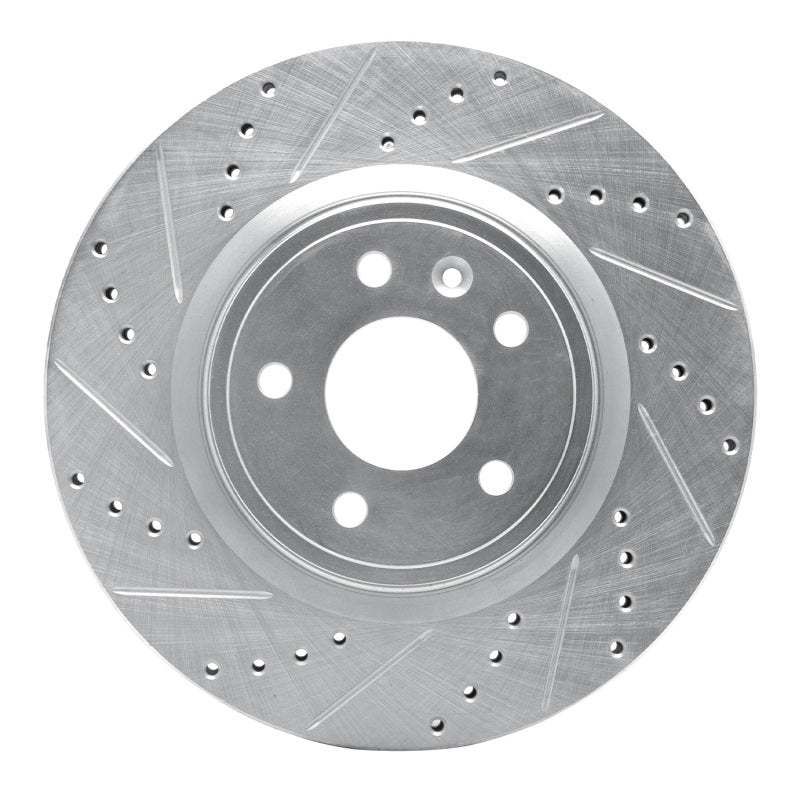 R1 Concepts R1 11-19 Ford Explorer Front Left Drilled & Slotted Silver Brake Rotor