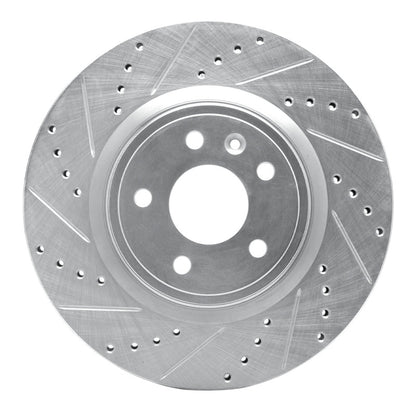 R1 Concepts R1 11-19 Ford Explorer Front Left Drilled & Slotted Silver Brake Rotor