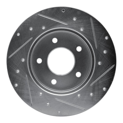 R1 Concepts R1 92-05 Buick LeSabre Rear Left Drilled & Slotted Silver Brake Rotor