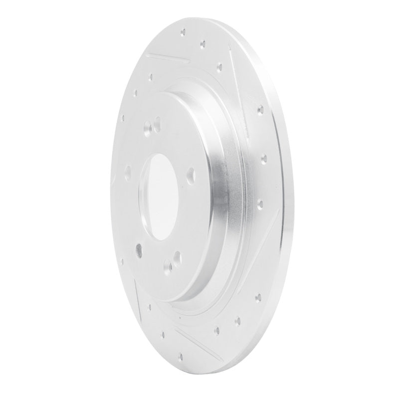 R1 Concepts R1 18-25 Hyundai Kona Rear Right Drilled & Slotted Silver Brake Rotor