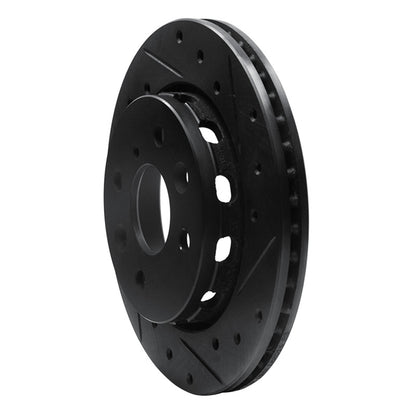 R1 Concepts R1 94-00 Kia Spectra Front Right Drilled & Slotted Black Brake Rotor