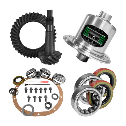 Yukon Gear & Axle Yukon Gear 8.25in CHY 3.55 Rear Ring & Pinion Install Kit Positraction 1.618in ID Axle Bearings