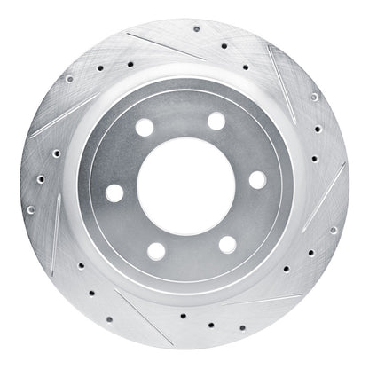 R1 Concepts R1 21-25 Ford F-150 4WD Rear Right Drilled & Slotted Silver Brake Rotor