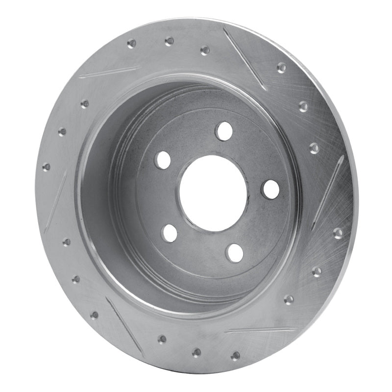 R1 Concepts R1 95-03 Ford Windstar Rear Left Drilled & Slotted Silver Brake Rotor