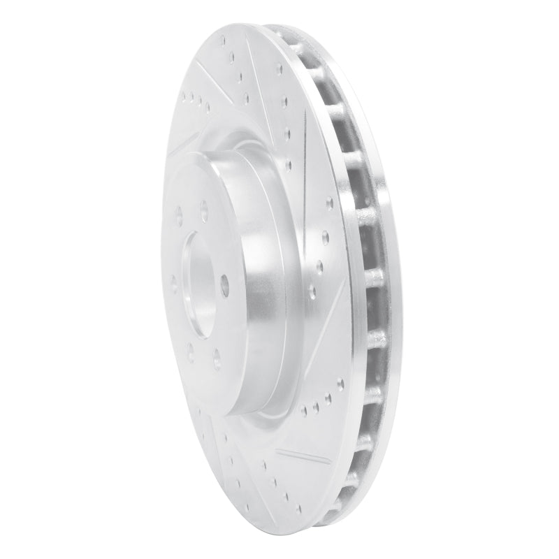 R1 Concepts R1 03-17 Dodge Viper Front Right Drilled & Slotted Silver Brake Rotor