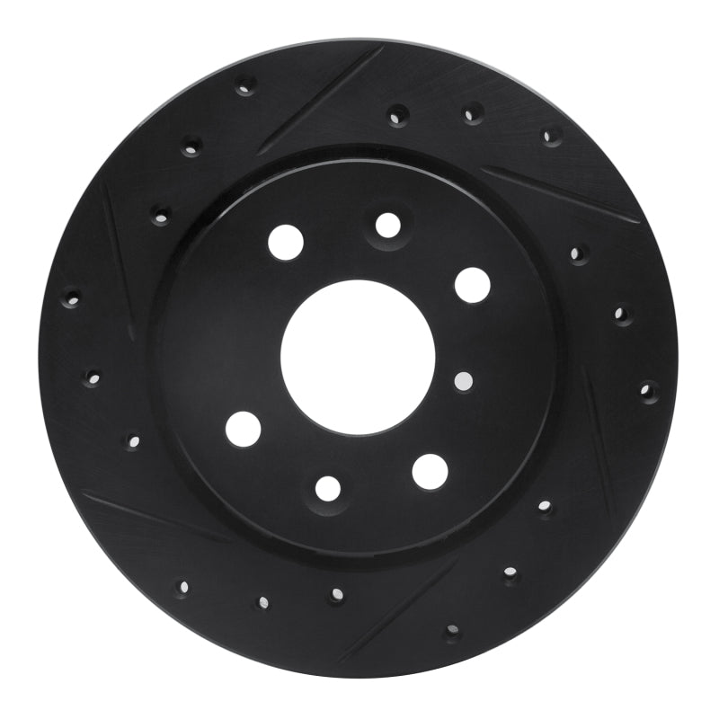 R1 Concepts R1 94-00 Kia Sephia Front Left Drilled & Slotted Black Brake Rotor